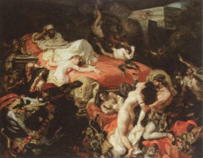Eugene Delacroix the death of sardanapalus oil painting picture